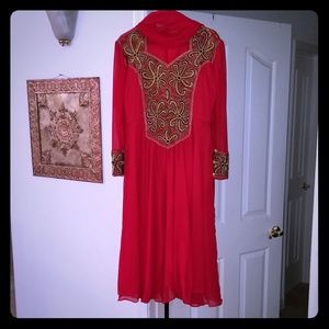 Dress with Pants and Scarf included